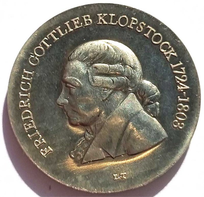 5 марок - 175 лет со дня смерти Фридриха Готлиба Клопштока, Германия, 1978 год 14764