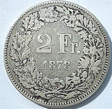 2 франка - Венгрия, 1878 год, серебро 16017