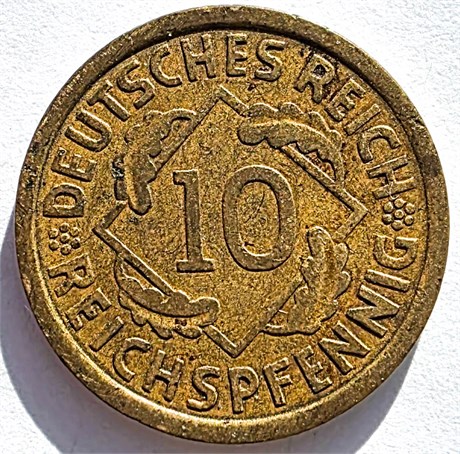 10 рейхспфеннигов - Веймарская республика, 1931 год А 16592