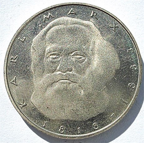 5 марок - Карл Маркс, Германия, 1983 год 16707