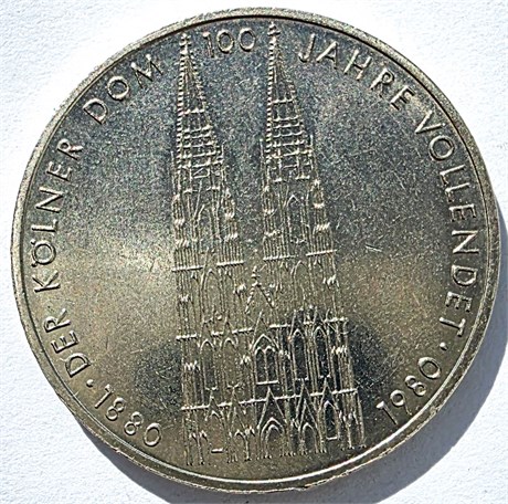 5 марок - Кёльнский Собор, Германия, 1980 год 16711