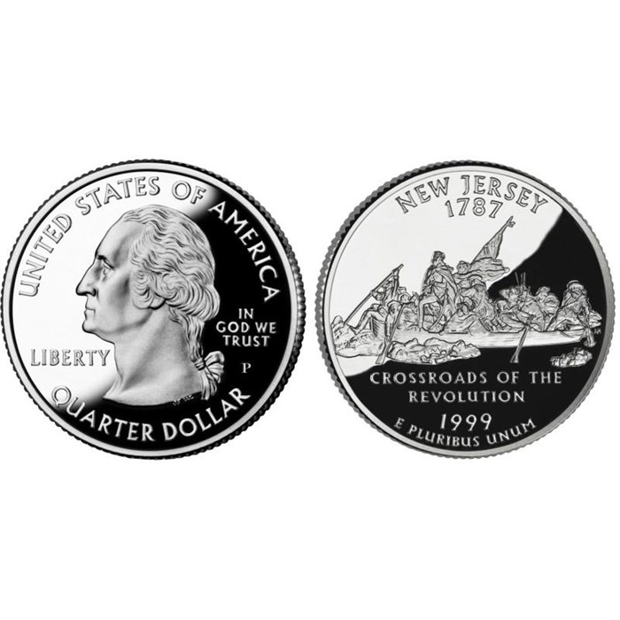 25 центов - Штат № 3 Нью-Джерси, США, 1999 год 11065