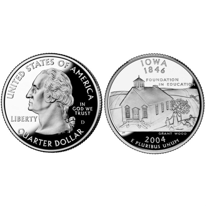 25 центов - Штат № 29 Айова, США, 2009 год 11091