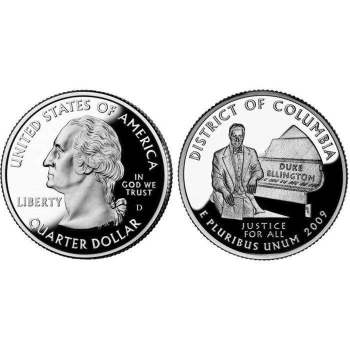 25 центов - Штат № 51 Округ Колумбия, США, 2009 год 11113