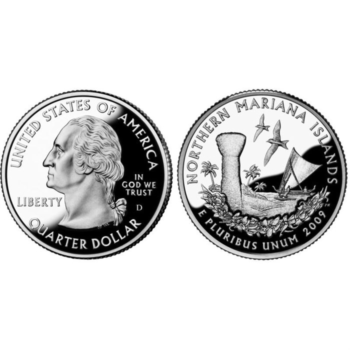 25 центов - Штат № 56 Северные Марианские острова, США, 2009 год 11118