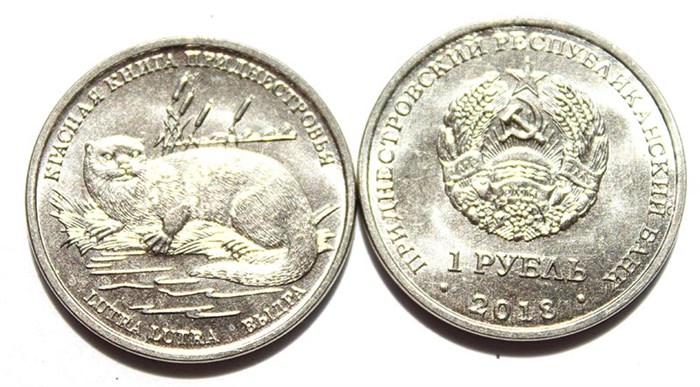 1 рубль - Выдра, Приднестровье, 2018 год, UNC 11963