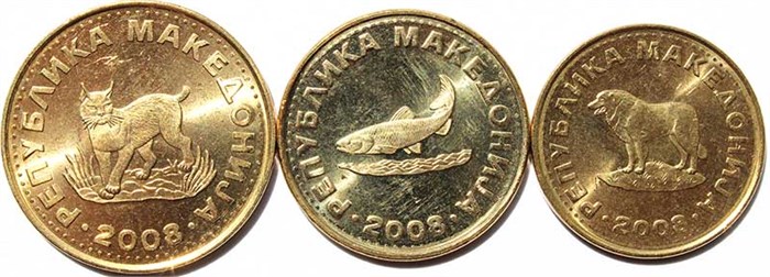 Набор монет - Македония, 2008 год (3 монеты) 12626