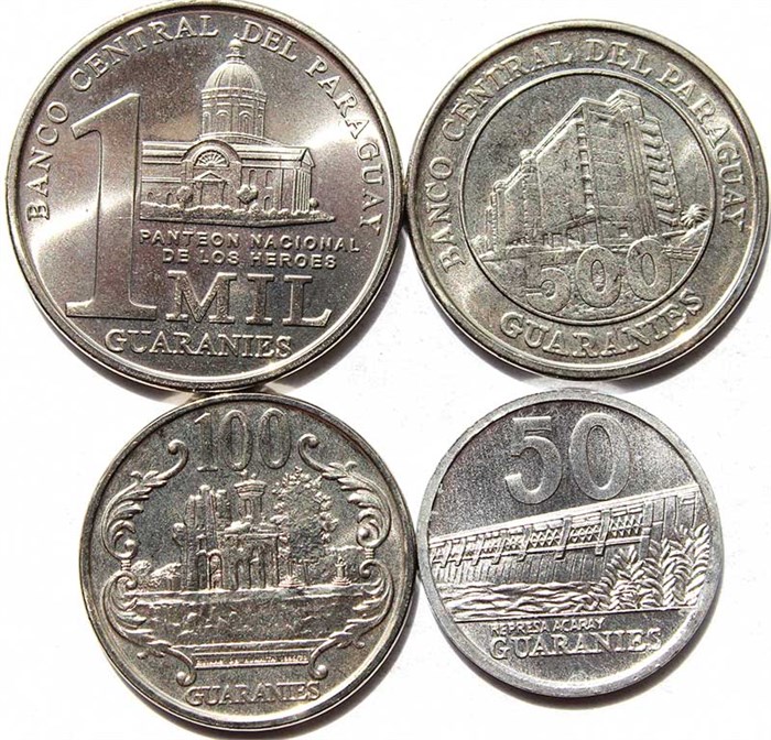 Набор монет - Парагвай, 2007-2012 гг 12635