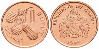 1 бутут - Гамбия, 1998 год, UNC 14454