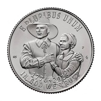 25 центов - Мэйфлауэрское соглашение, США, 2025 год, двор P 14995