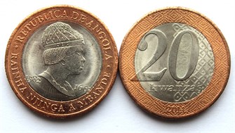 20 кванз - Раинья Нзинга, Ангола, 2014 год, UNC 11226