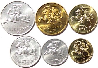 Набор монет - Литва, 1991-2006 гг, (6 монет) 12623