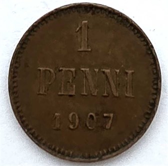 1 пенни - Русская Финляндия, 1907 год 13329
