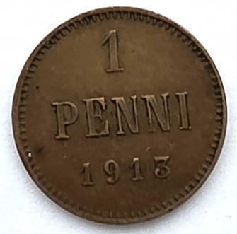 1 пенни - Русская Финляндия, 1913 год 13332