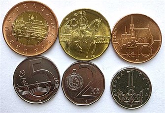 Набор монет - Чехия, 2011 - 2019 гг, UNC (6 монет) 13429