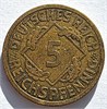 5 рейхспфеннигов - Веймарская республика, 1925 год А 16593