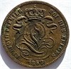 1 сантим - Бельгия, 1859 год (с чертой под надписью цент) 16606