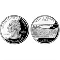 25 центов - Штат № 35 Западная Виргиния, США, 2005 год 11097