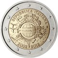 2 евро - 10 лет евро наличными, Италия, 2010 год, UNC 12735