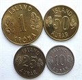 Набор монет - Исландия, 1974 год (4 монеты) 13430