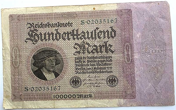 Банкнота 100000 марок - Германия, 1923 год 14327