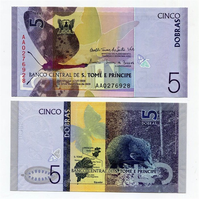 Банкнота 5 добра - Сан-Томе и Принсипи, 1990 год, UNC 14449