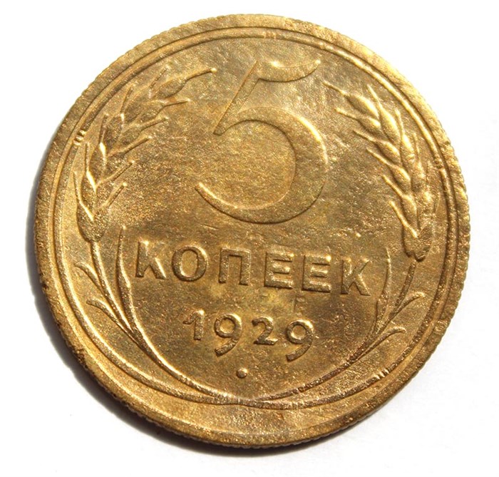 5 копеек 1929 год 10523
