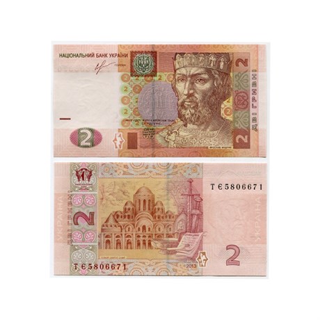 Банкнота 2 гривен, Украина, 2013 год, UNC 16435