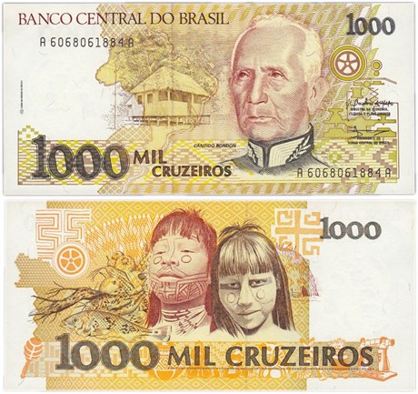 Банкнота 1000 крузейро - Бразилия, 1990 год, UNC 16944