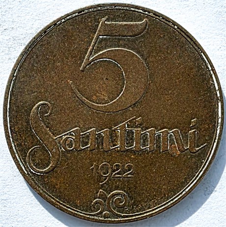 5 сантим - Латвия, 1922 год 16987