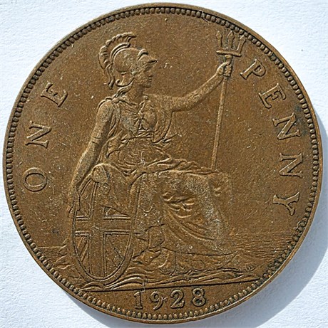 1 пенни - Великобритания, 1928 год 17468