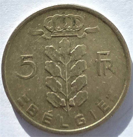 5 франков - Бельгия, 1949 год 17657