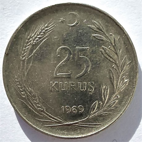 25 куруш - Турция, 1969 год 17661