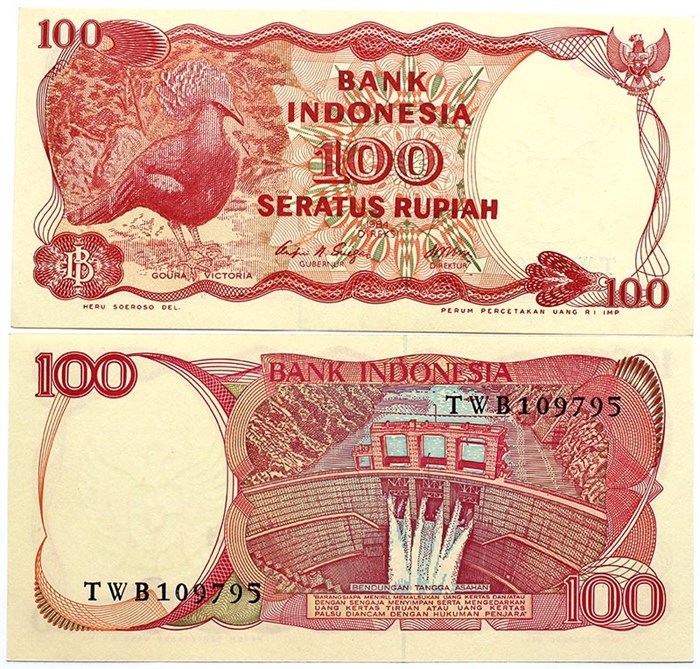 Банкнота 100 рупий 1984 года - Индонезия, UNC 10949