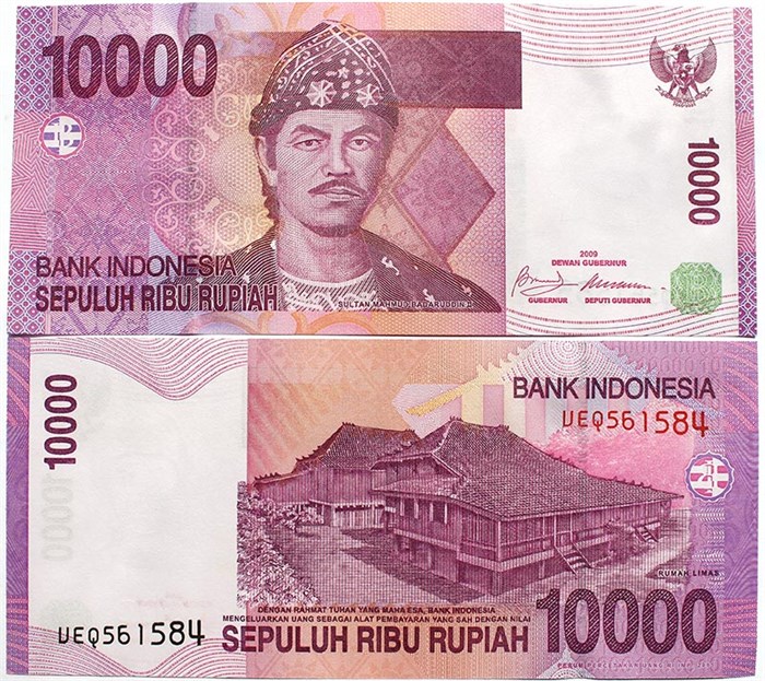 Банкнота 10000 рупий - Индонезия, 2009 год, UNC 10952