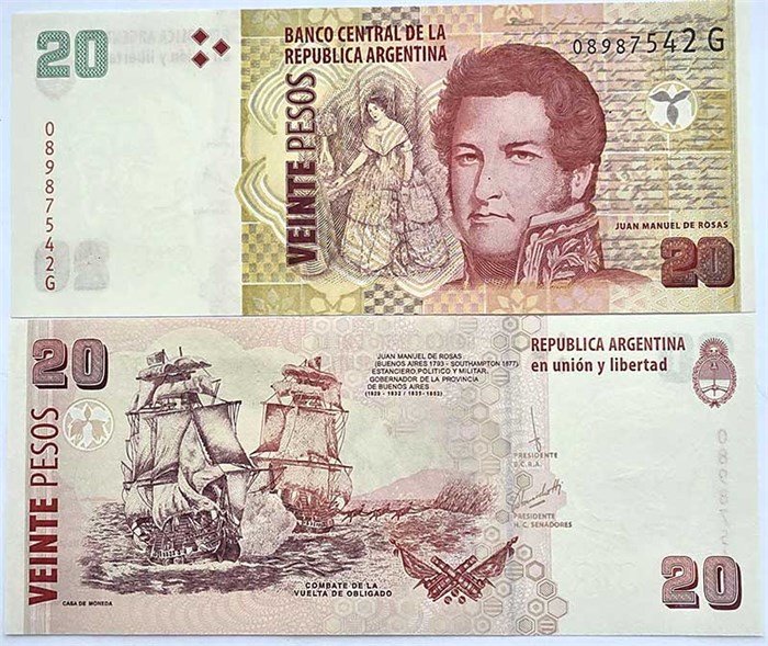 Банкнота 20 песо - Аргентина, 2018 года, UNC 13794