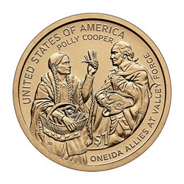 1 доллар - Полли Купер, США, 2026 год, двор D 15722