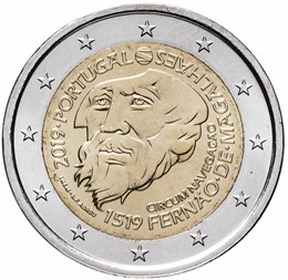 2 евро - 500 лет кругосветному плаванию Магеллана, Португалия, 2019 год, UNC 15729