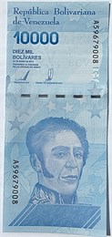 Банкнота 10000 боливар - Венесуэла, 2019 год, UNC 15810