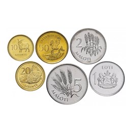 Набор монет - Лесото, 2010-2023 гг (6 монет) 15897