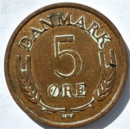 5 оре - Дания, 1963 год 16737