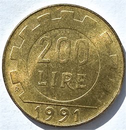 200 лир - Италия, 1991 год 16748