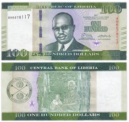 Банкнота 100 долларов - Либерия, 2022 год, UNC 17128