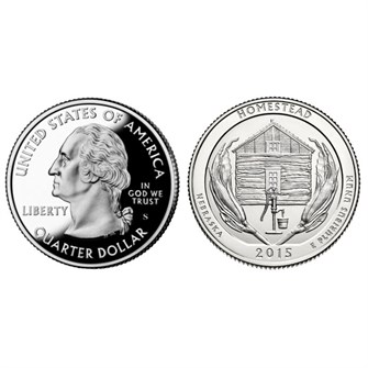 25 центов - Парк № 26 - Гомстед (Небраска), США, 2015 год 11002