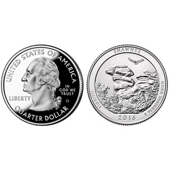 25 центов - Парк № 31 - Национальный лес Шауни (Иллинойс), США. 2016 год 11007