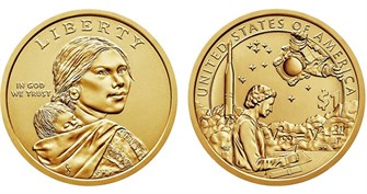 1 доллар - Индейцы в космической программе, США, 2019 год, двор P 11138