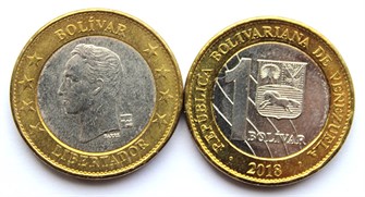 1 боливар - Венесуэла, 2018 год, UNC 11202
