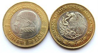 20 песо - 200 лет со дня смерти Хосе Марии Морелоса, Мексика, 2015 год 11260