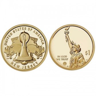 1 доллар - "Американские инновации №4 - Лампа Эдисона", США, 2019 год, двор P 12395