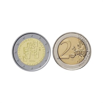2 евро - Выборы и демократия, Финляндия, 2024 год, UNC 13574